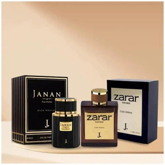 Janan & Zarar Perfume Set (2 Pcs) – Long Lasting Luxury Fragrance | Mood Enhancing Scent for Men