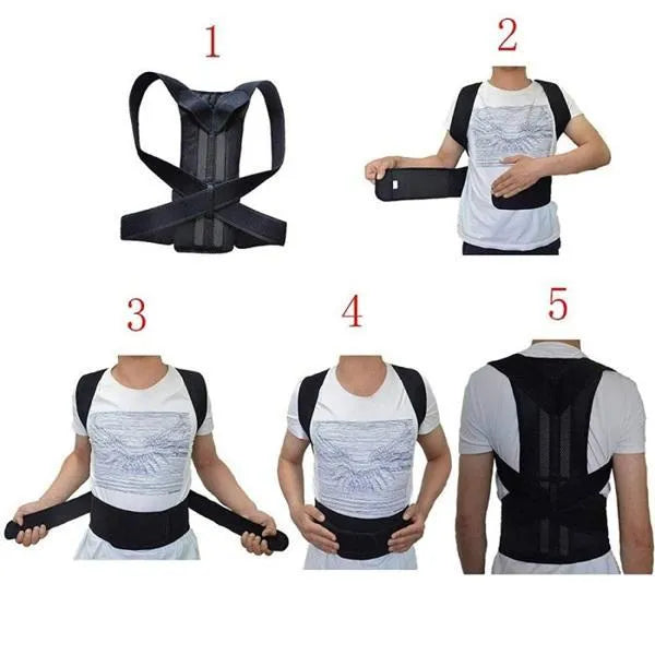Adjustable Posture Corrector Belt – Back Support Shoulder Brace for Pain Relief & Spine Alignment