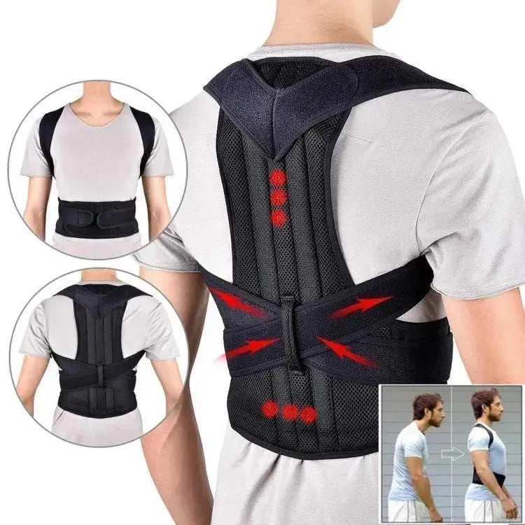 Adjustable Posture Corrector Belt – Back Support Shoulder Brace for Pain Relief & Spine Alignment
